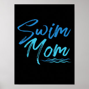Affiche Swim Maman Nager Drôle Mignonne Cadeau