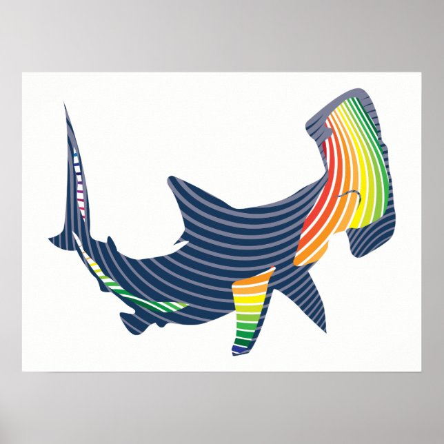 Affiche Swirl couleur requin (Devant)