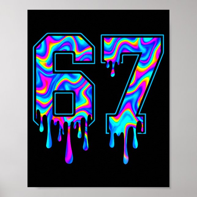 Affiche Swirl Six Seven Drip 6 7 Meme Gen Alpha Slang  (Devant)