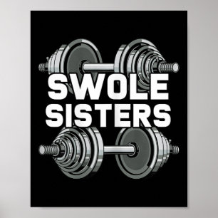 Affiche Swole Sisters Powerlifting Gym entraînement Swole 
