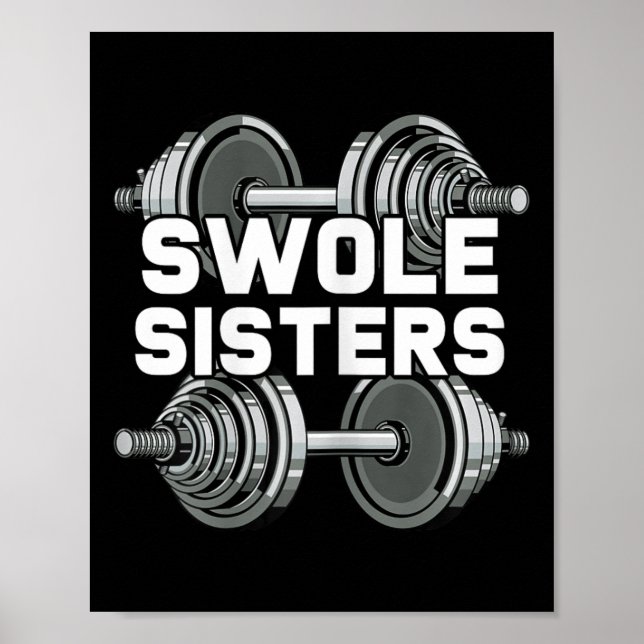 Affiche Swole Sisters Powerlifting Gym entraînement Swole  (Devant)