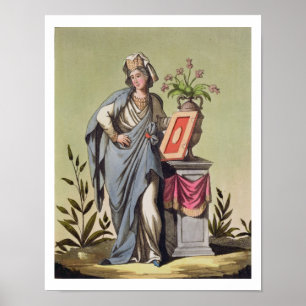 Affiche Sybil de Cumae, no. 16 "de Rome antique", engrav