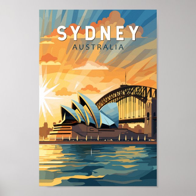 Affiche Sydney Australia Travel Art Vintage (Devant)