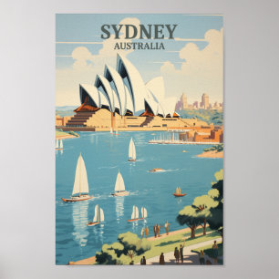 Affiche Sydney Australie célèbre Vintage voyage Place