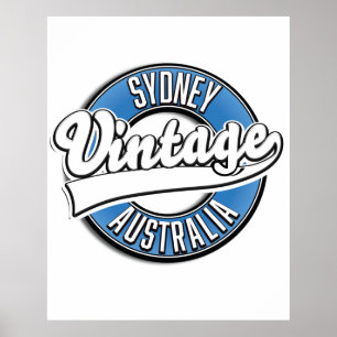Affiche Sydney Australie logo style vintage
