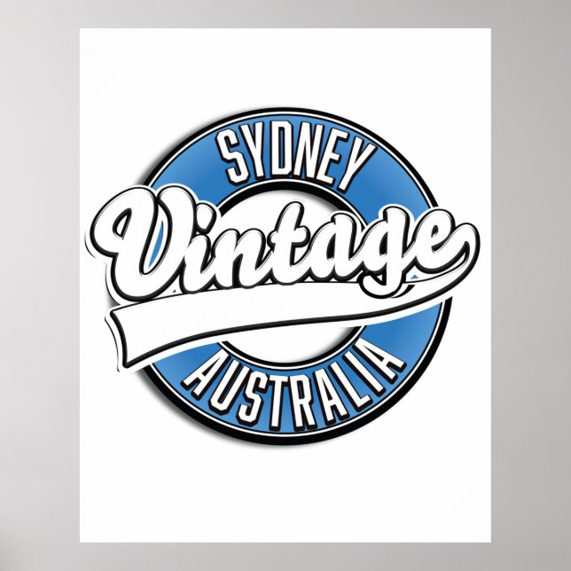 Affiche Sydney Australie logo style vintage (Devant)