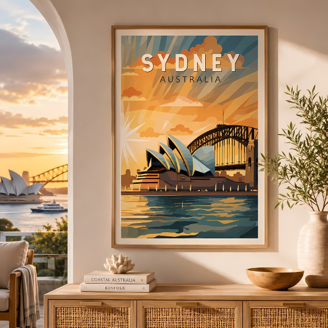 Affiche Sydney Australie Voyage Art Vintage (Créateur téléchargé)