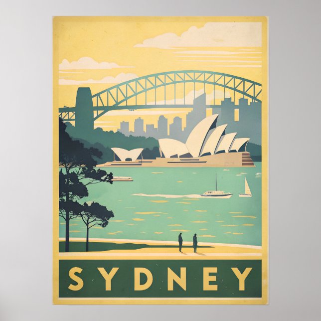 Affiche Sydney, Australie - Vues remarquables (Devant)