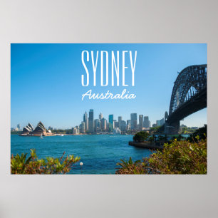 Affiche Sydney Harbour Bridge & Opera House Skyline