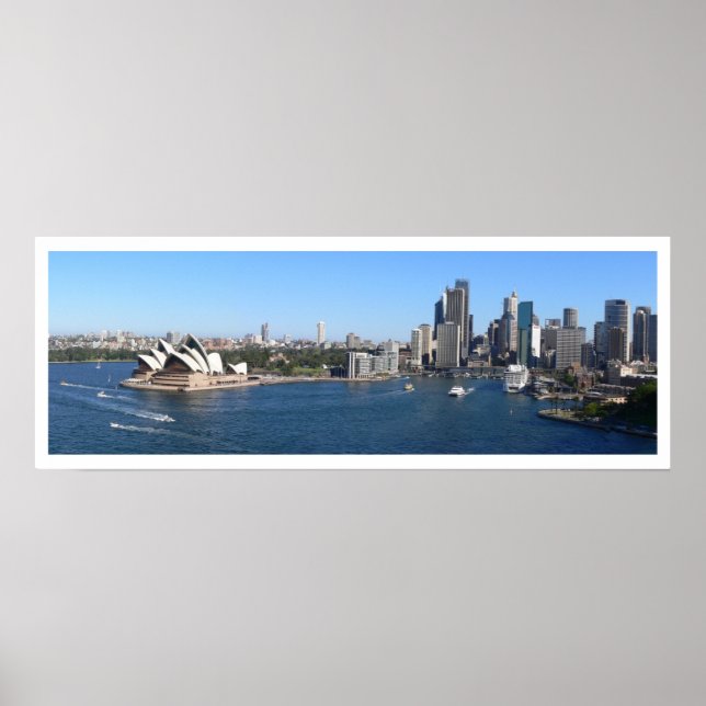 Affiche Sydney Harbour, Opéra, Skyline, Panoramique (Devant)