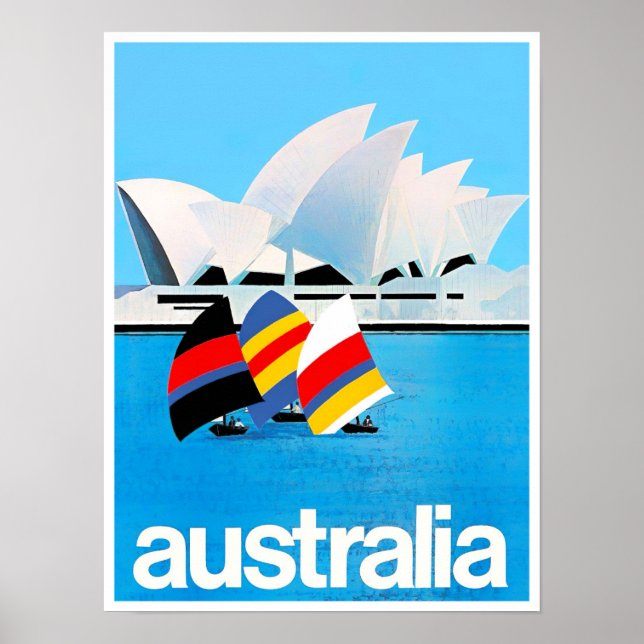 Affiche Sydney Opera House Australie voyage vintage (Devant)