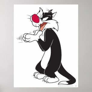 Affiche SYLVESTER™ Frottant les pattes