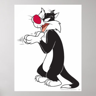 Affiche SYLVESTER™ Frottant les pattes
