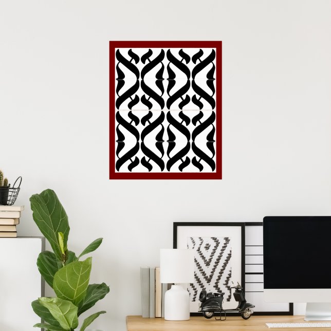 Affiche Symbole Aleph Réflexion (Bureau à domicile)