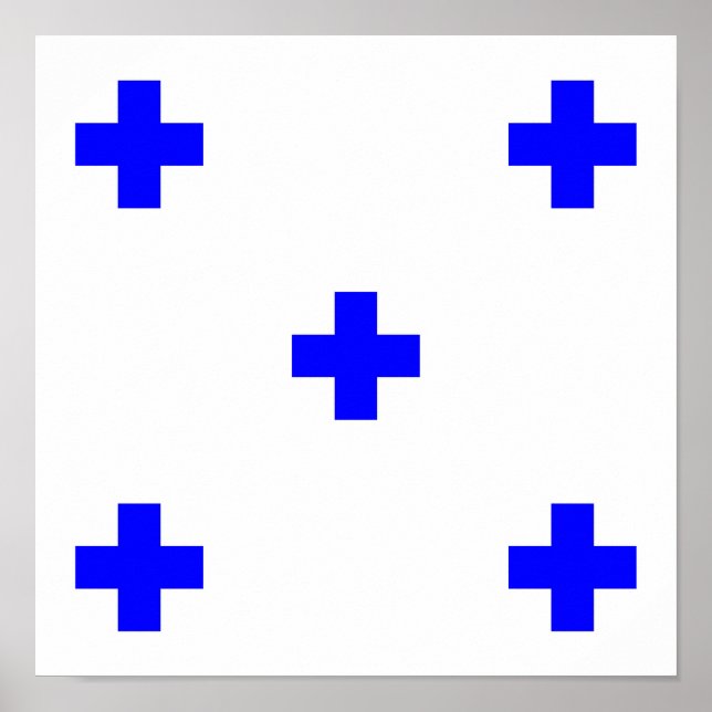 Affiche symbole alphabétique maritime zéro (Devant)