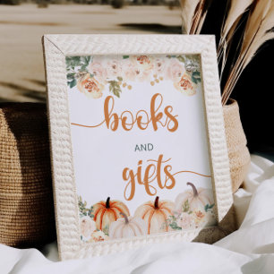 Affiche Symbole Baby shower citrouille Livres Et Cadeaux