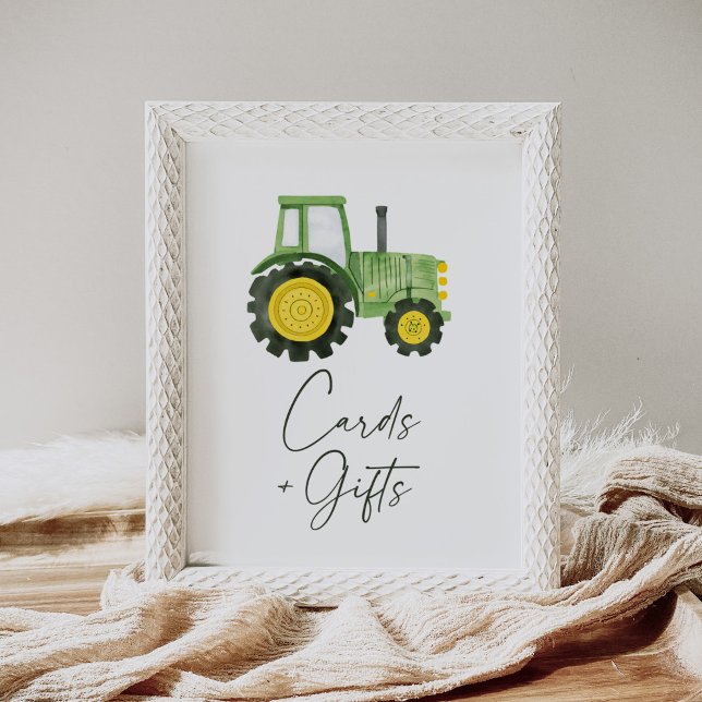 Affiche Symbole Baby shower de tracteur Cartes et Cadeaux (Créateur téléchargé)