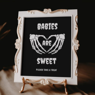 Affiche Symbole Baby shower d'Halloween gothique