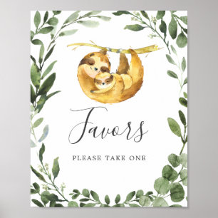 Affiche Symbole Baby shower Favoris pour bébé maman