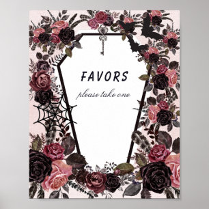 Affiche Symbole Baby shower Halloween Cafin Faveurs