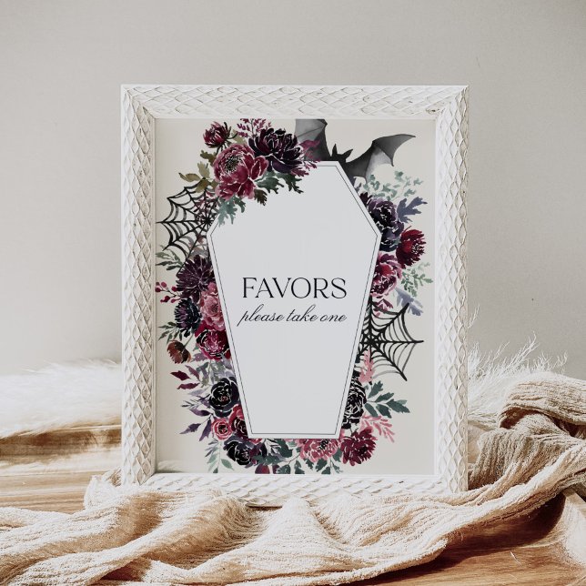 Affiche Symbole Baby shower Halloween Cafin Faveurs (Créateur téléchargé)