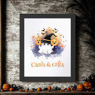 Affiche Symbole Baby shower Halloween Cute Carte & Cadeaux
