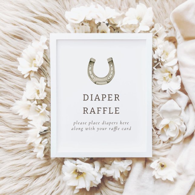 Affiche SYMBOLE Baby shower Raffiné Western Moderne (Créateur téléchargé)