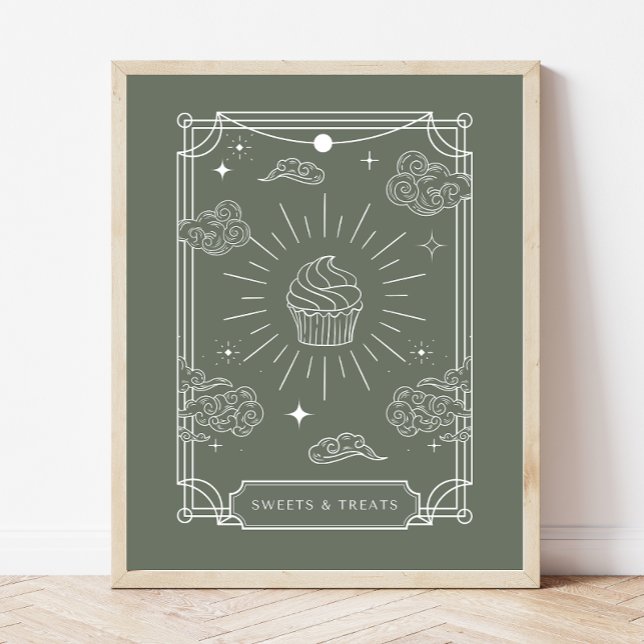 Affiche Symbole Baby shower Tarot céleste Douceurs & Trait (Créateur téléchargé)