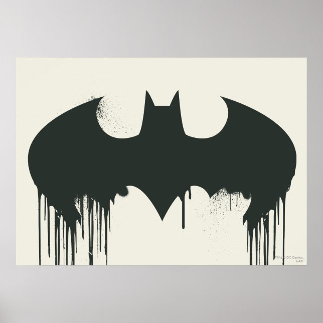 Affiche Symbole Batman | Logo Spraypaint (Devant)