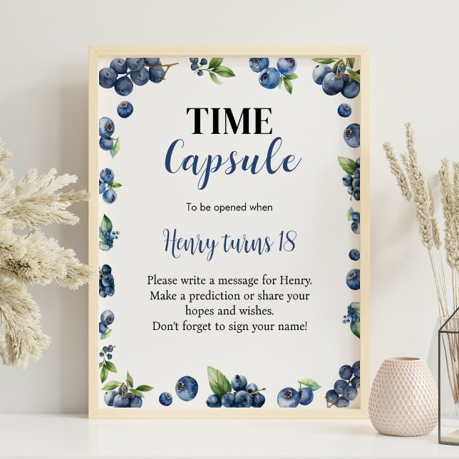 Affiche Symbole Blueberry Berry Sweet Anniversaire Heure C (Créateur téléchargé)