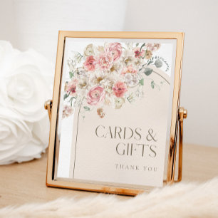 Affiche Symbole Blush Floral Arch Cartes et Cadeaux