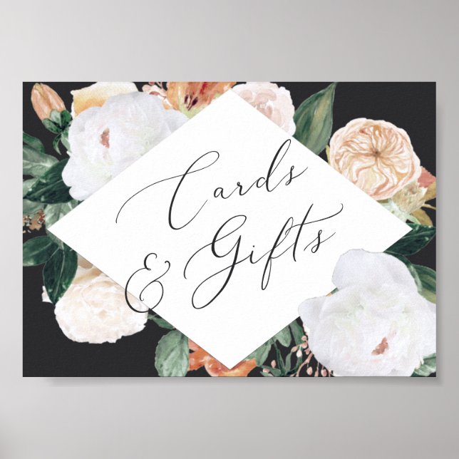 Affiche Symbole Boho Blooms Cartes de Mariage & Cadeaux (Devant)