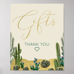 Affiche Symbole Boho Cactus Baby shower Cadeaux