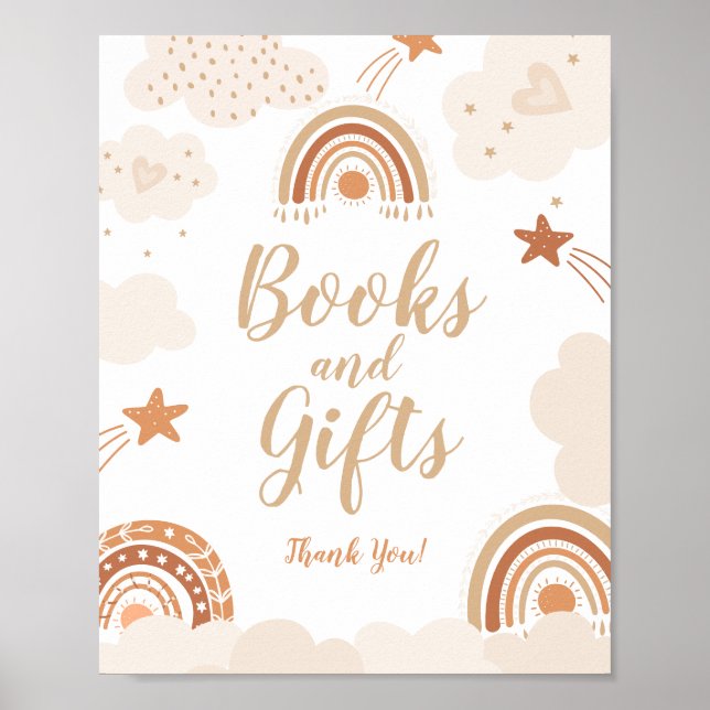 Affiche Symbole Boho Rainbow Books and Cadeaux (Devant)
