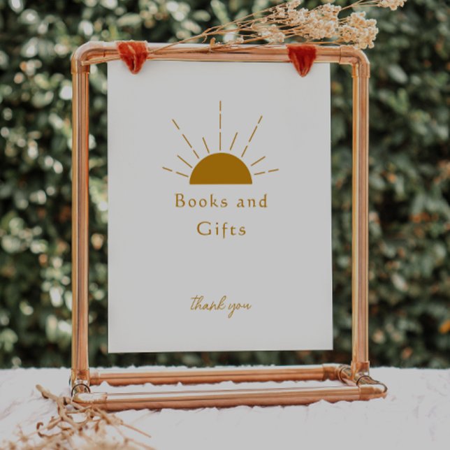 Affiche Symbole Boho Sunshine Baby shower Livres et Cadeau (Créateur téléchargé)