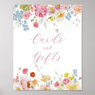 Affiche Symbole Bright Pretty Flowers Cartes et Cadeaux