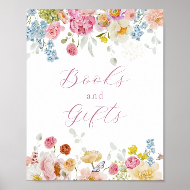 Affiche Symbole Bright Pretty Flowers Livres et cadeaux (Devant)