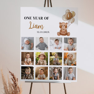 Affiche Symbole Brown de l'ours en peluche Anniversaire de