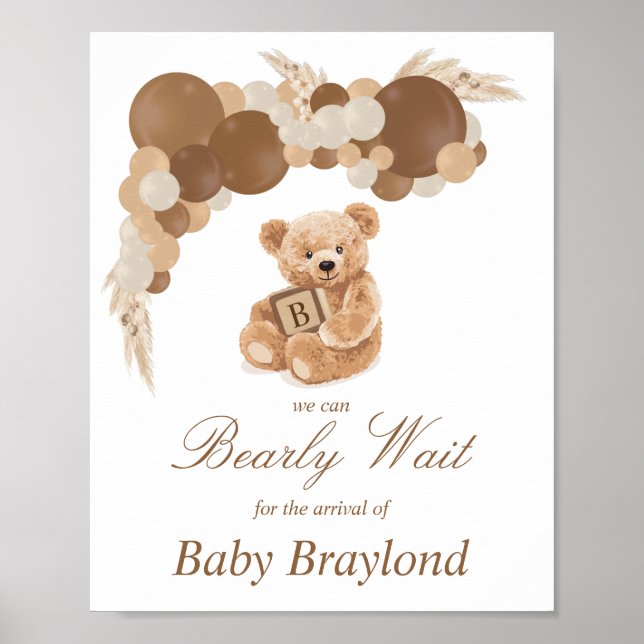 Affiche Symbole Brown en peluche Pampas personnalisable (Devant)