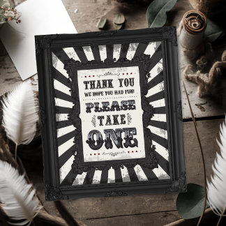 Affiche Symbole cadeau Dark Carnival Psycho Circus Party F