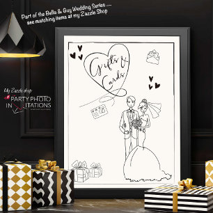 Affiche Symbole Cadeaux et Cartes de Mariage