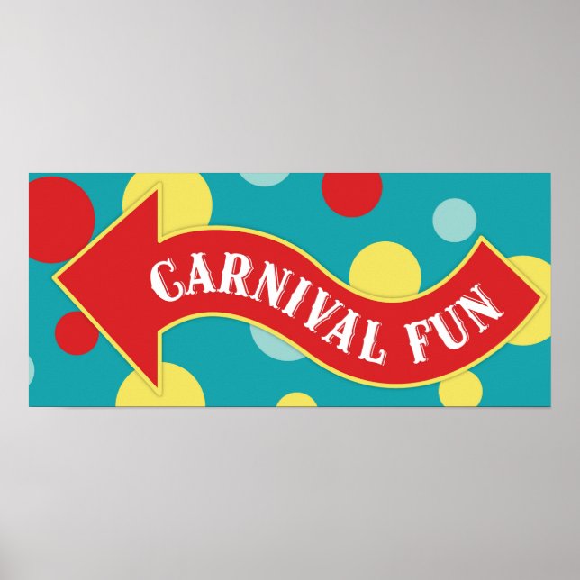 Affiche Symbole Carnaval Fun Arrow Carnival Circus Anniver (Devant)