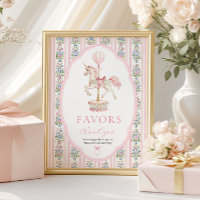 Symbole Carousel Rose Anniversaire Faveurs