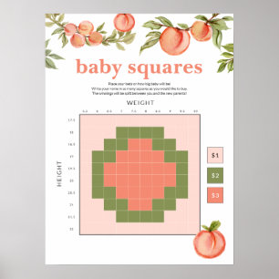 Affiche SYMBOLE Carré du Baby shower de paris Sweet Peach