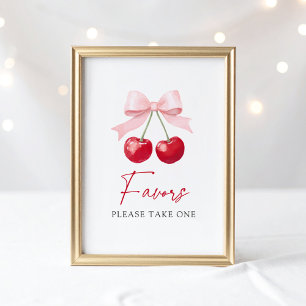 Affiche Symbole Cerise Baby shower Faveurs