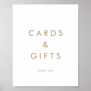 Affiche Symbole Chic Gold Typographie Cartes et Cadeaux