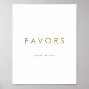 Affiche Symbole Chic Gold Typographie Mariage Faveurs
