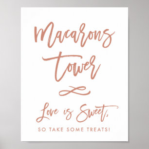 Affiche SYMBOLE CHIC Rose Lettré Mariage Macarons