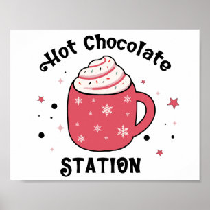 Affiche Symbole Chocolat Chaud Station Vibes Rétro