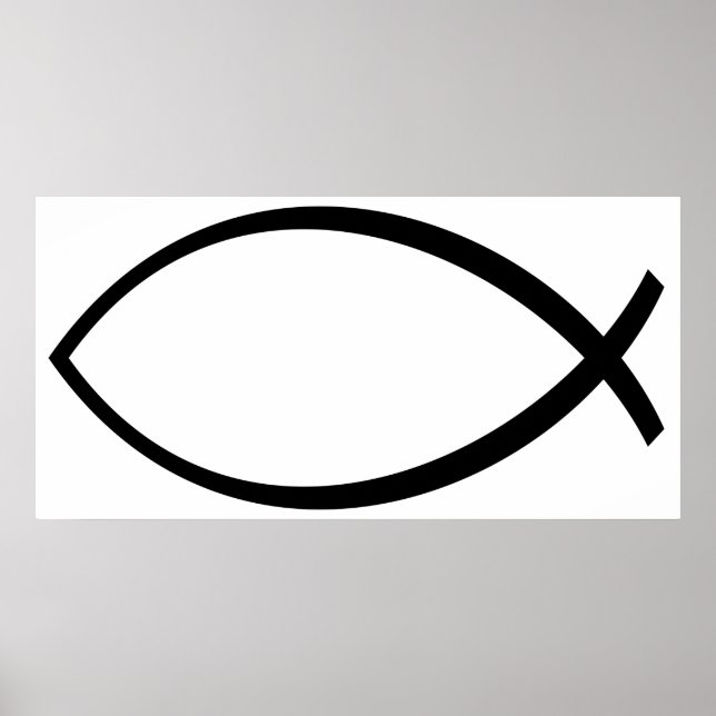 Affiche Symbole Christian Fish (Ichthys) (Devant)